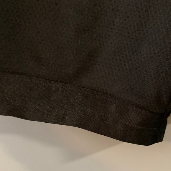 Nike Black Athletic Mesh Shorts with White Swoosh and Side Stripe - Picture 5 of 6